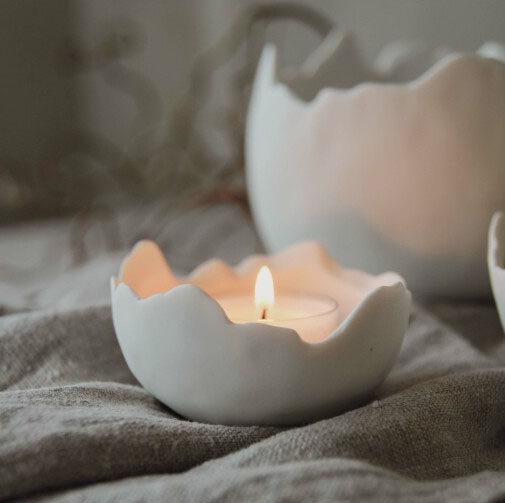 Eggshell Skål/Ljuslykta - Majas lyktor/ Barncancerfonden (Liten  5 x 8cm)