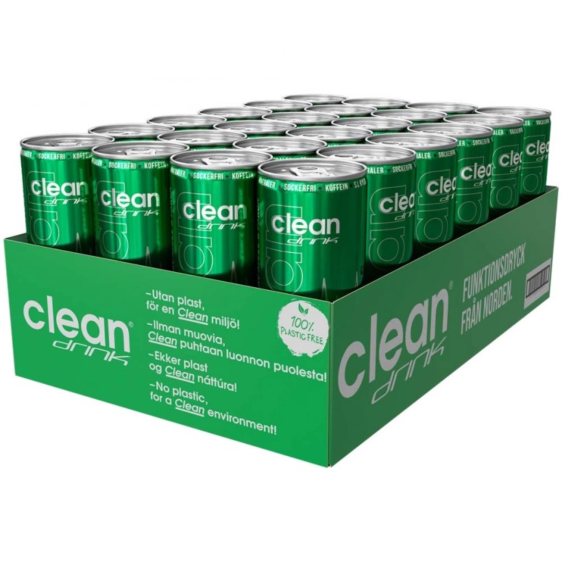 Clean Drink - Äpple & Päron 33cl x 24st (helt flak)