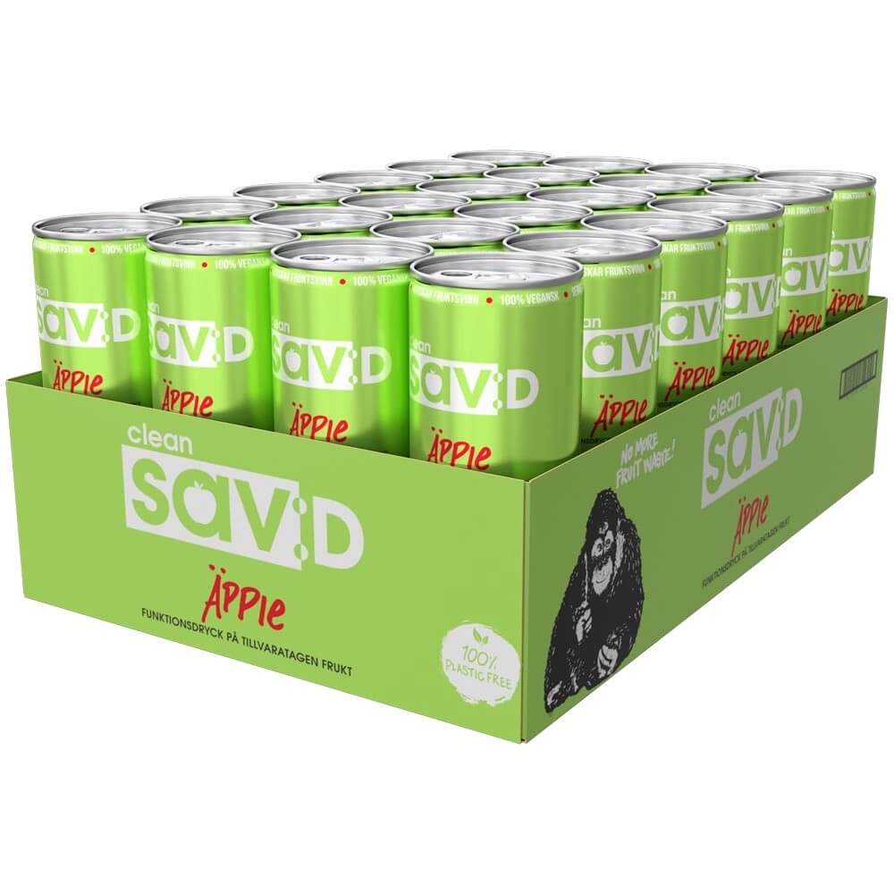 Clean Drink Sav:D - Äpple 33cl x 24st (helt flak)