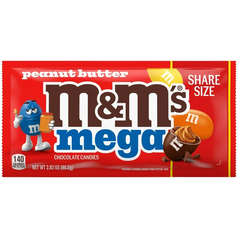 M&Ms Mega Peanut Butter 80g (BF: 2025-03-31)