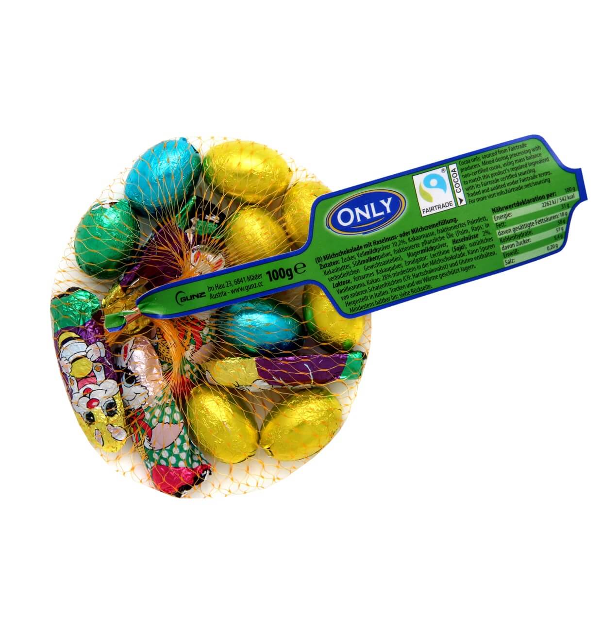 ONLY Milk Chocolate Eggs & Bunnies with Hazelnut & Milk Cream 84g