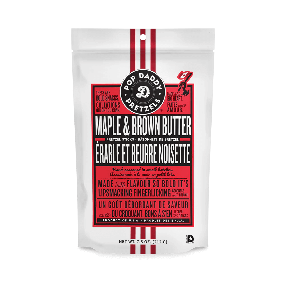 Pop Daddy Pretzel Sticks Maple & Brown Butter 212g (BF: 2025-04-01)