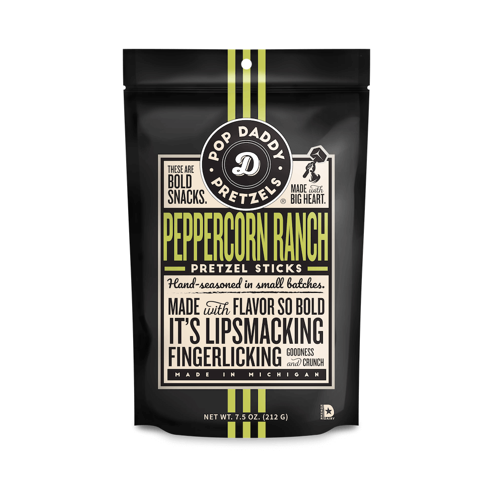Pop Daddy Pretzel Sticks Peppercorn Ranch 212g (BF: 2025-04-08)