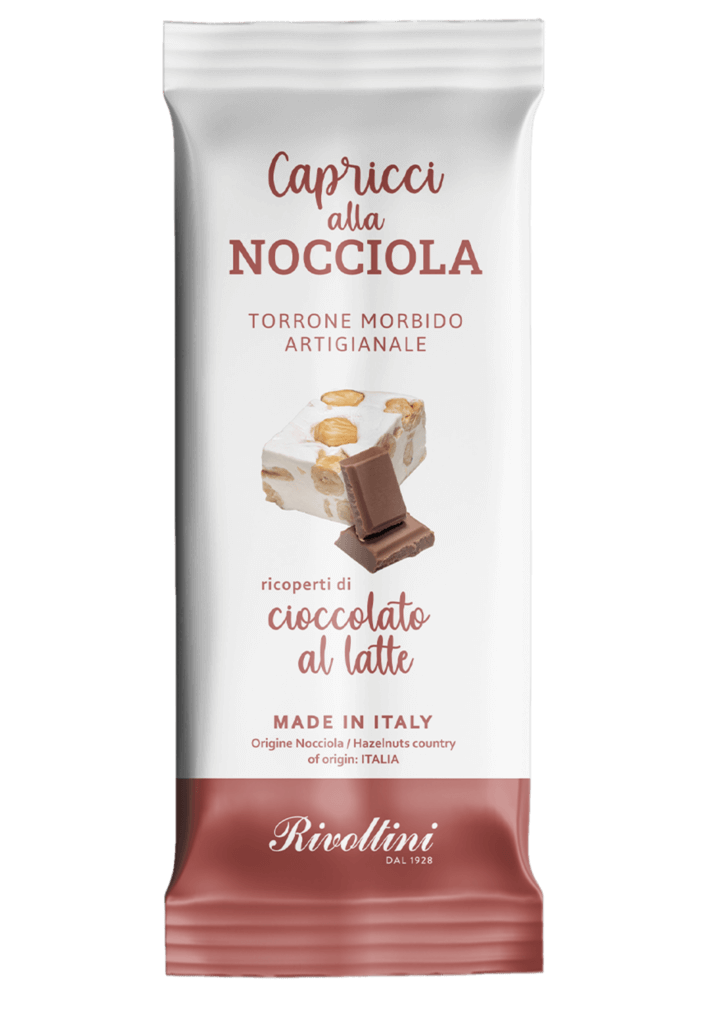 Capricci alla Nocciola - Mjuk Nougat med Hasselnötter & Ljus Choklad 20g