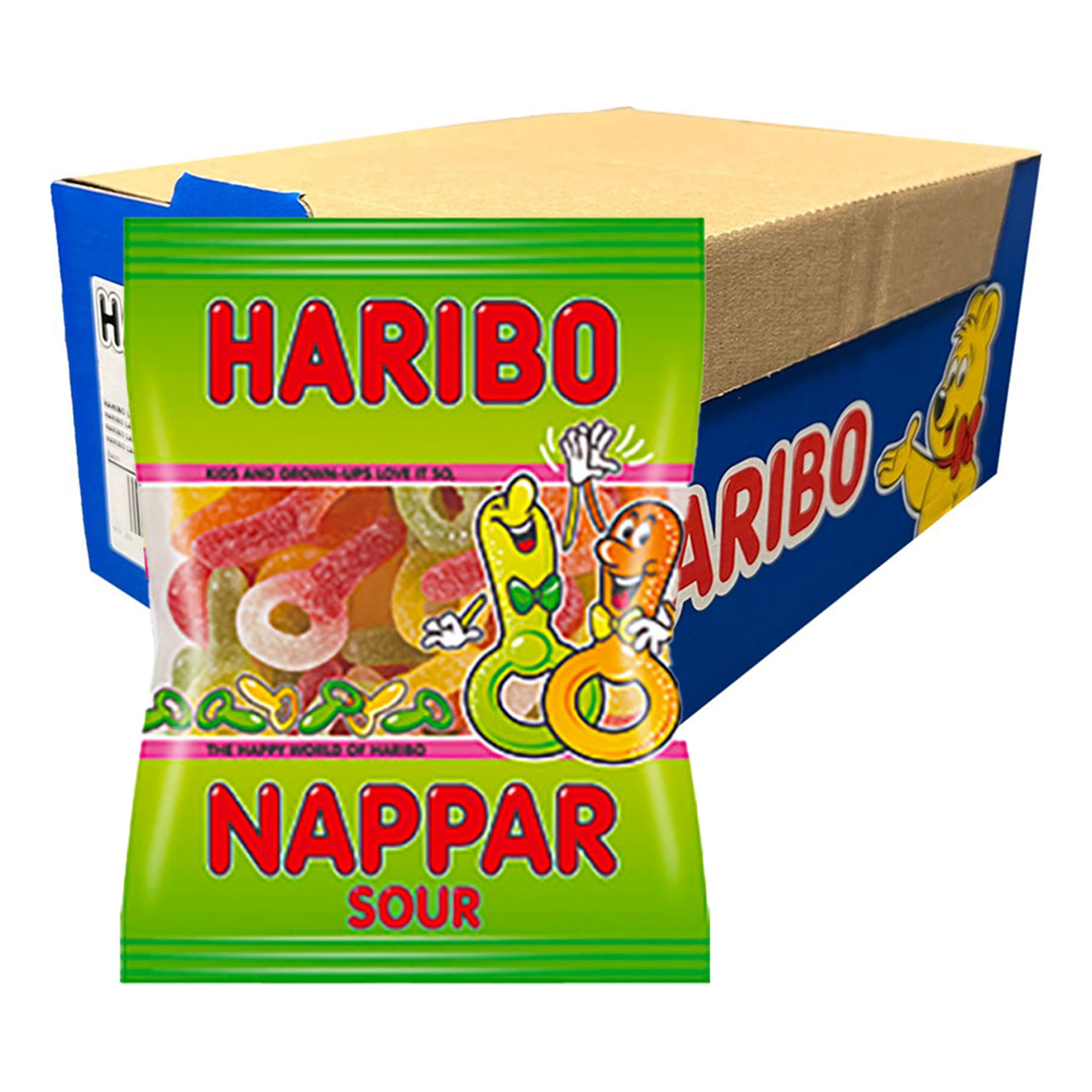 Haribo Sura Nappar Godispåsar Storpack - 22-pack