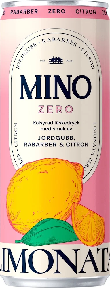 Mino Zero Jordgubb Rabarber & Citron 33cl