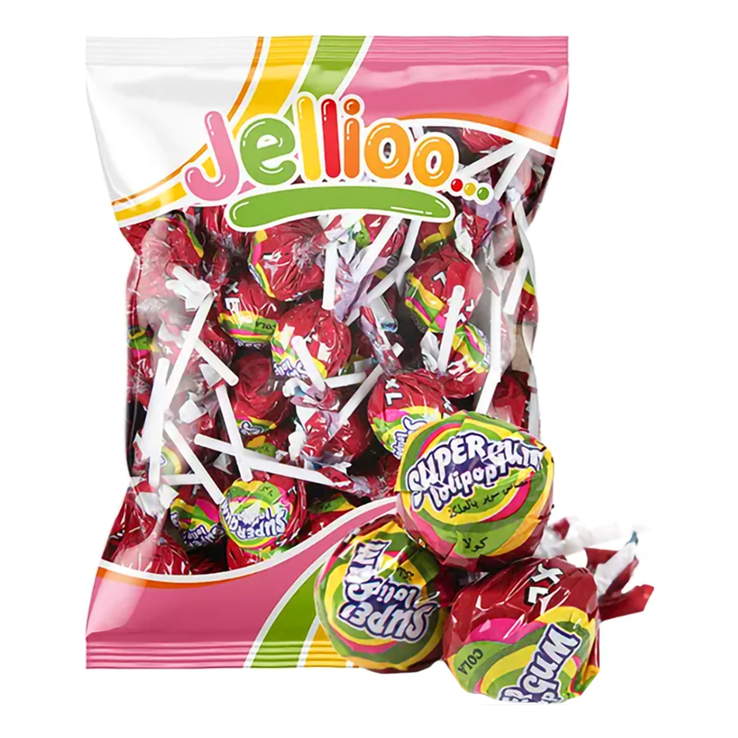 Jellioo Super Gum Lollipop Cola Storpack - 1 kg