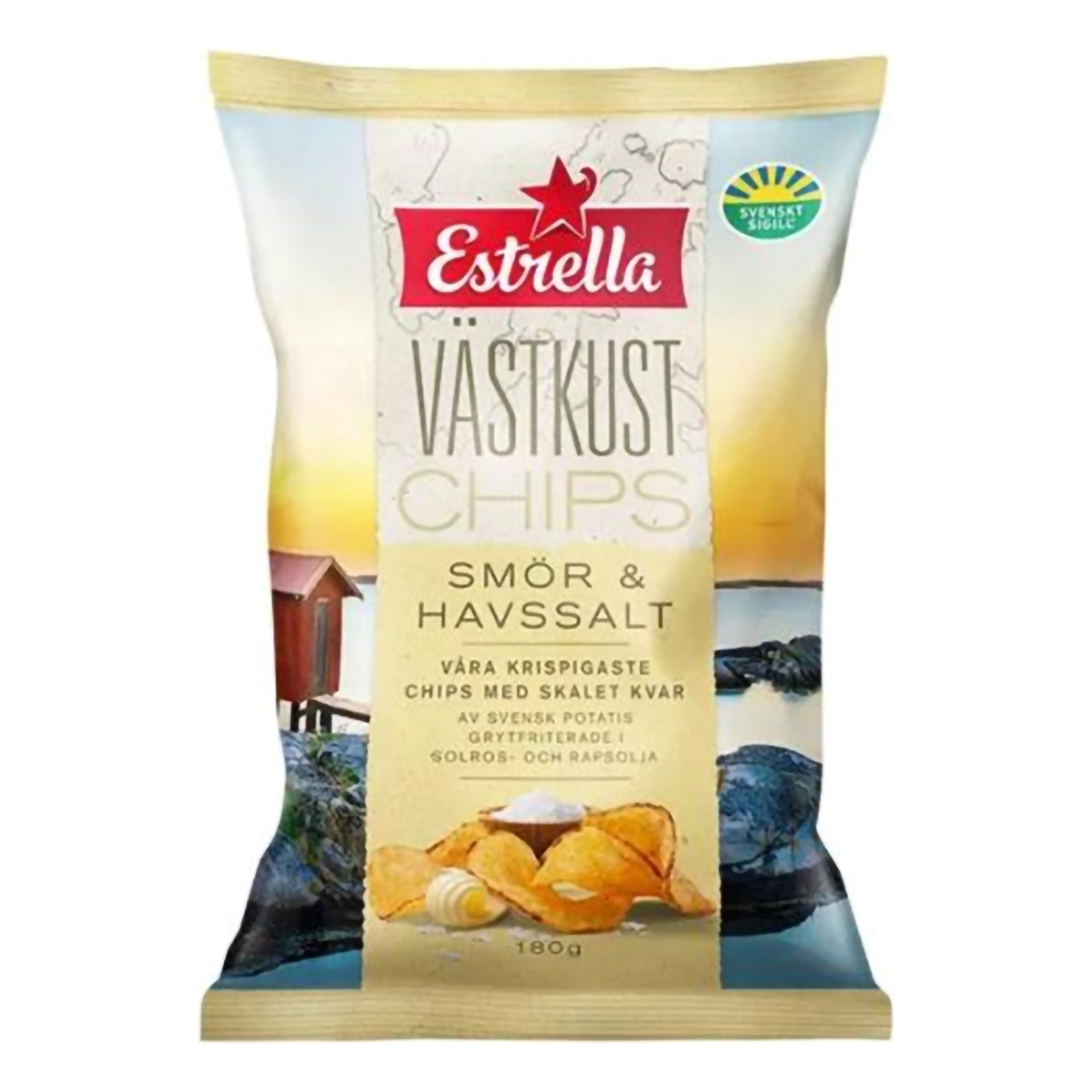 Estrella Västkustchips Smör & Havssalt - 180 g