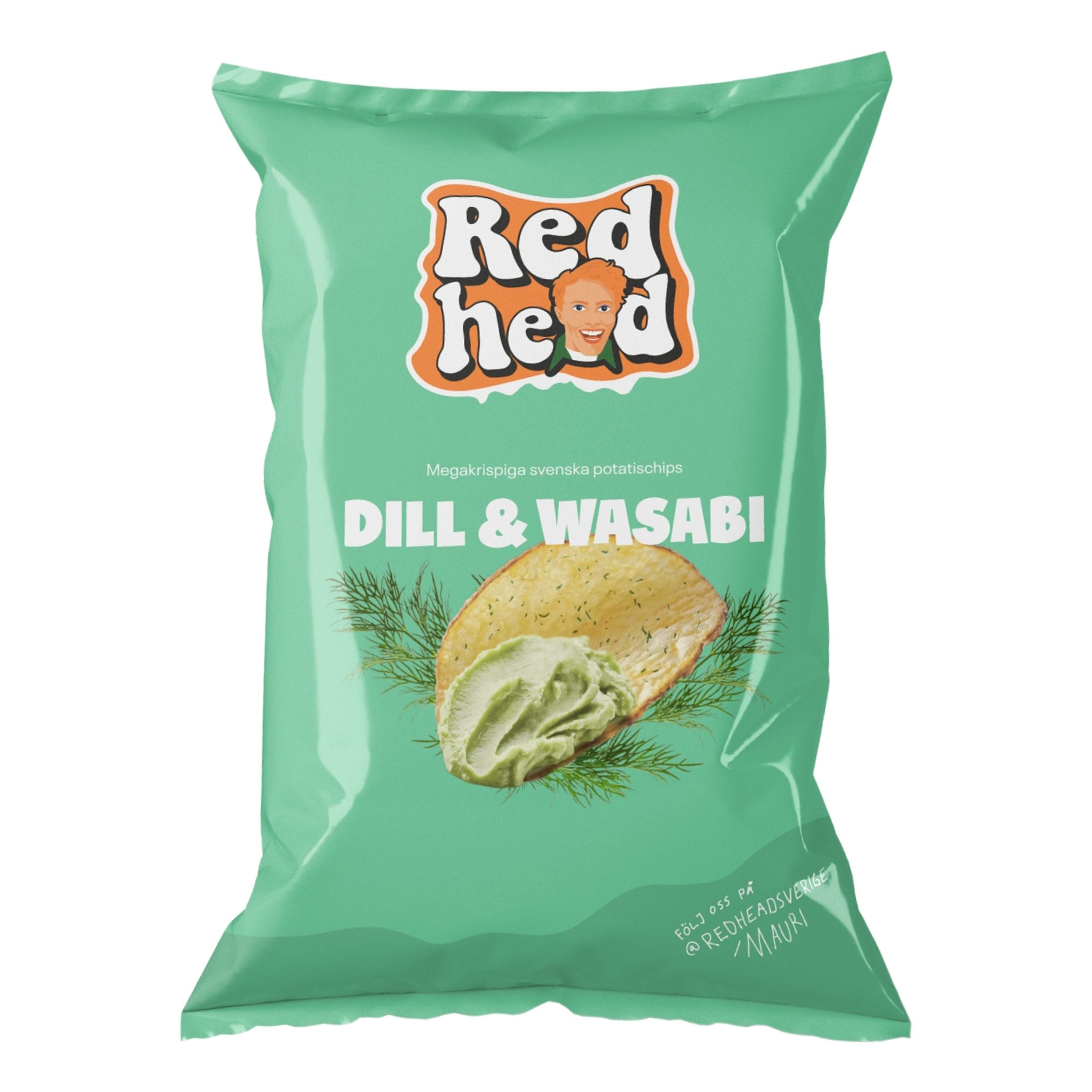 Redhead Dill & Wasabi Chips - 150 g