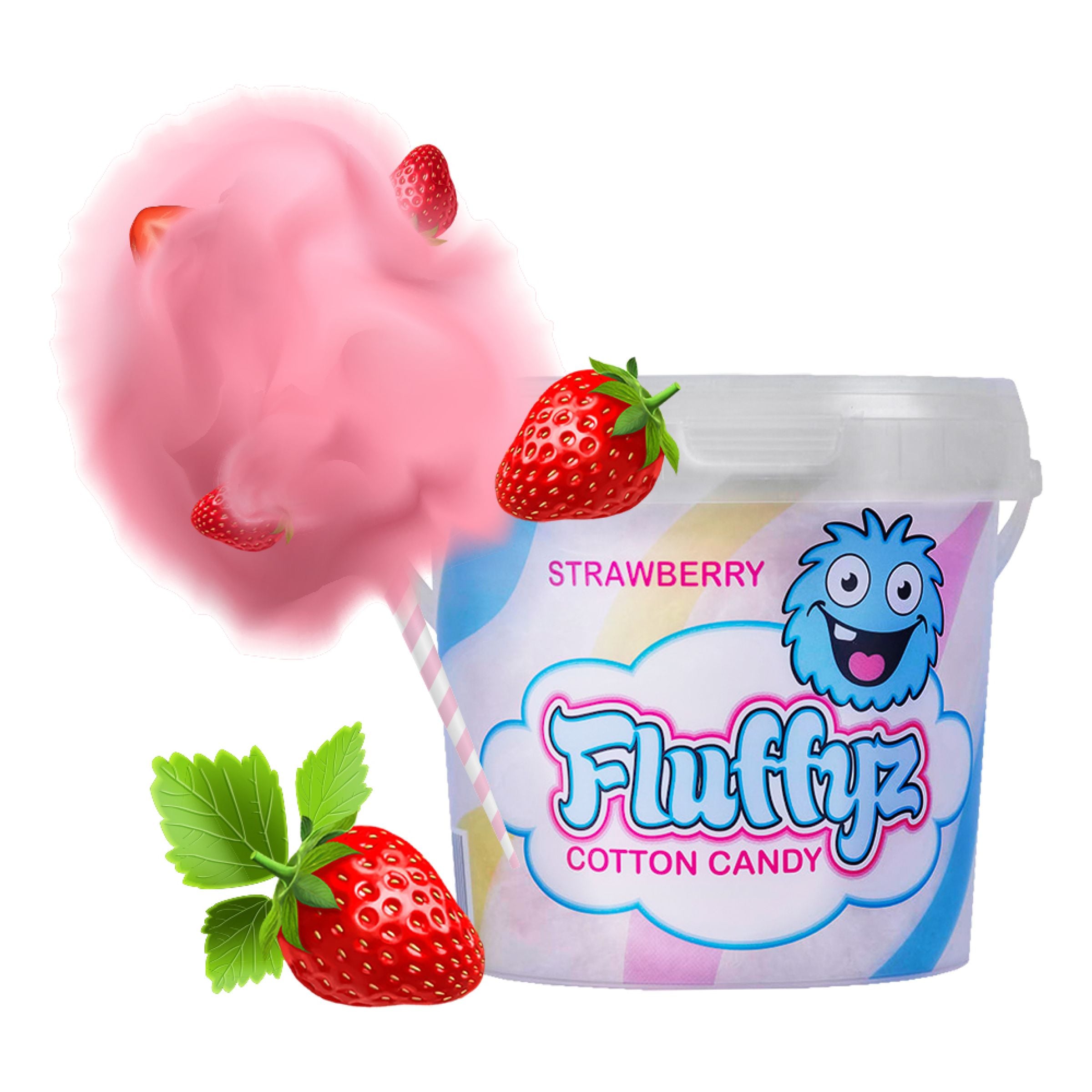 Fluffyz Sockervadd Jordgubbe - 50 g
