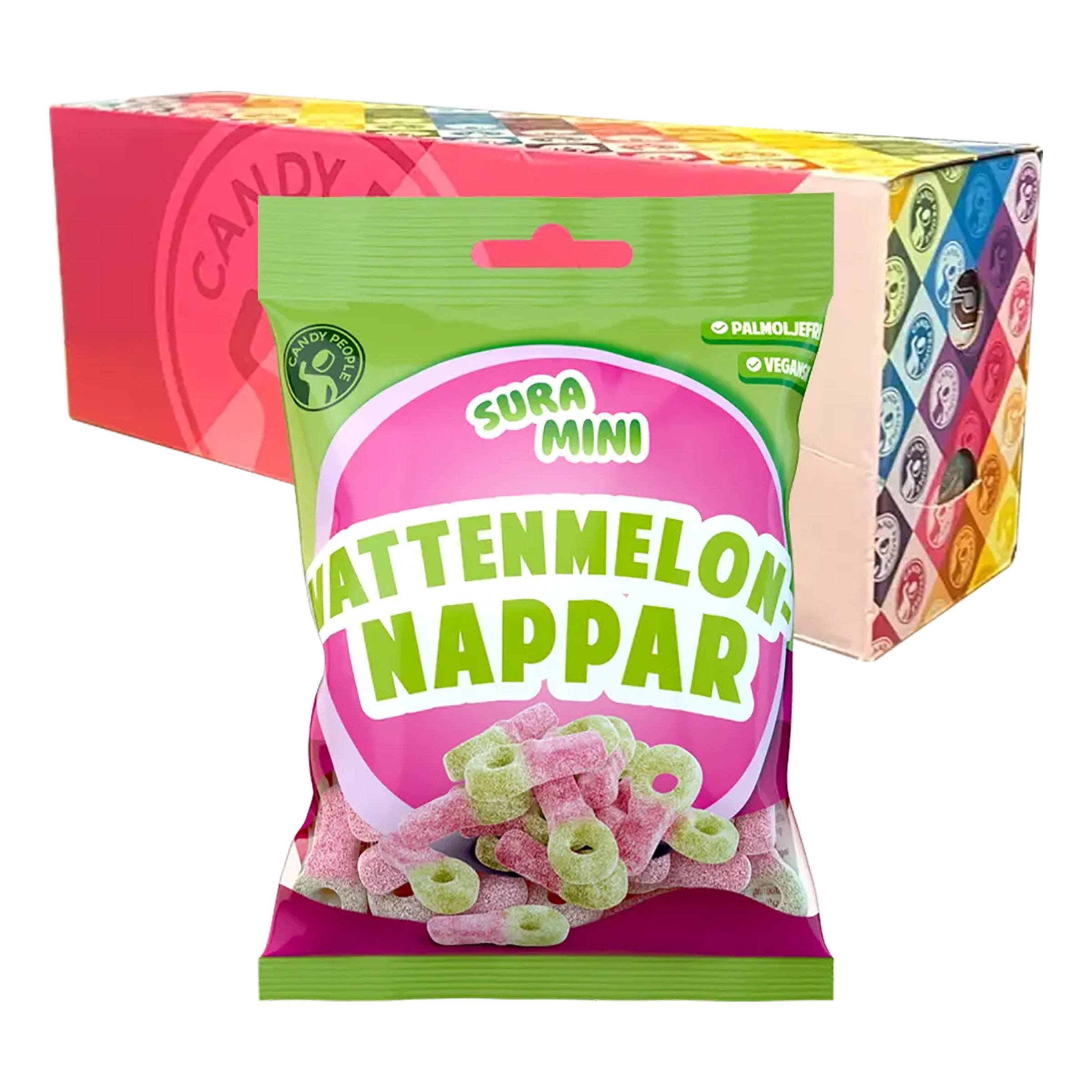 Sura Mini Vattenmelonnappar Storpack - 18 x 70 g
