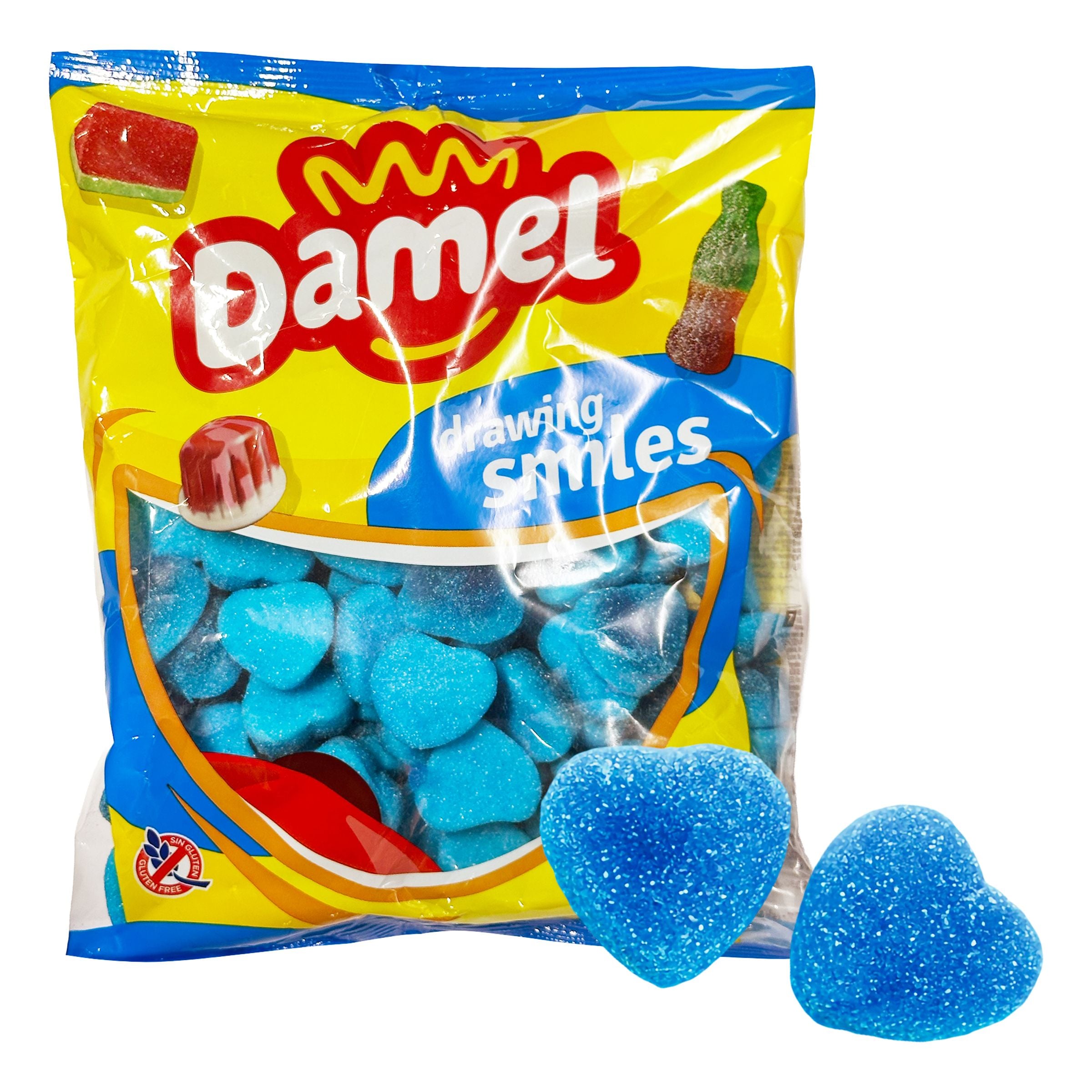 Blue Razz Hjärtan Storpack - 1 kg