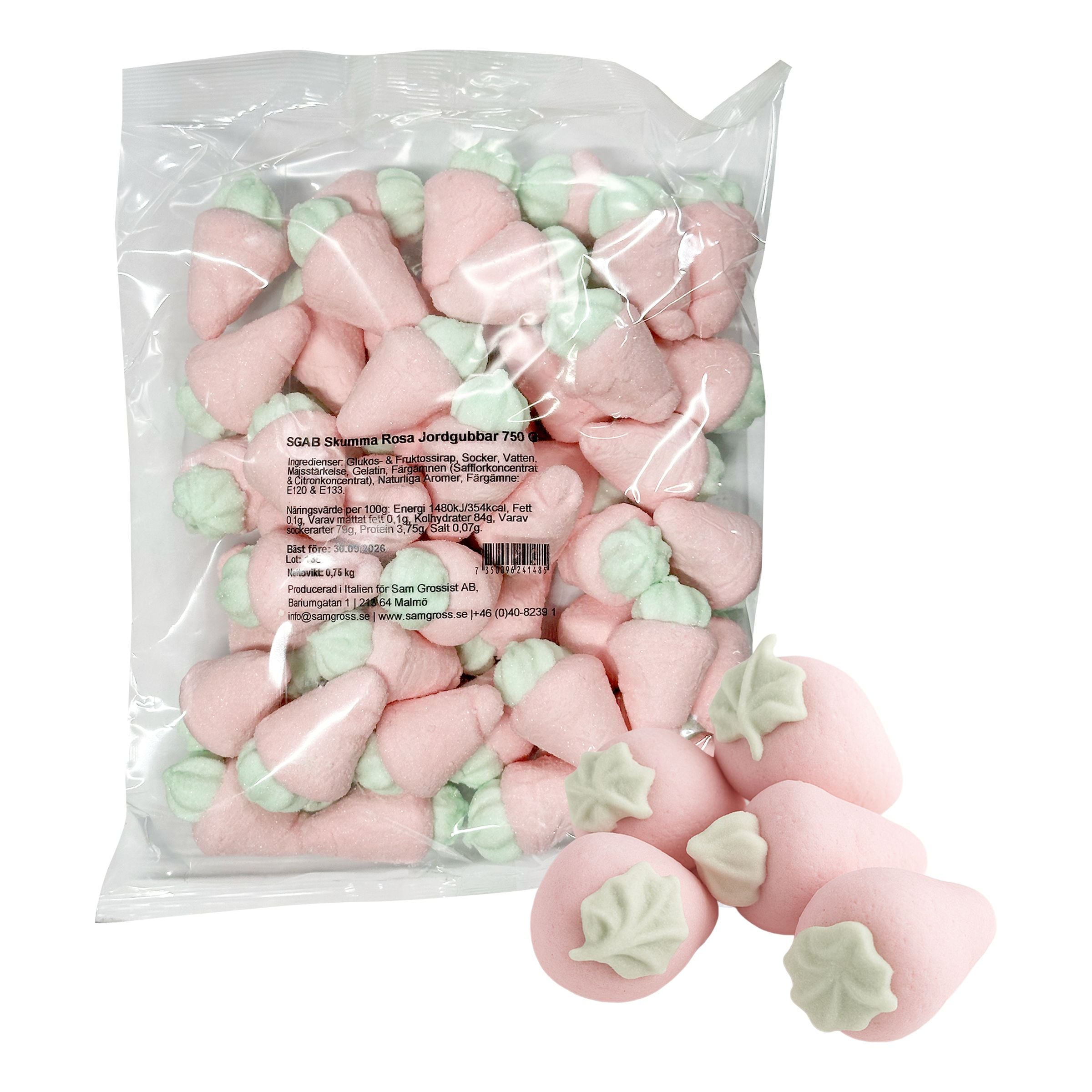 Skumma Rosa Jordgubbar Storpack - 750 g