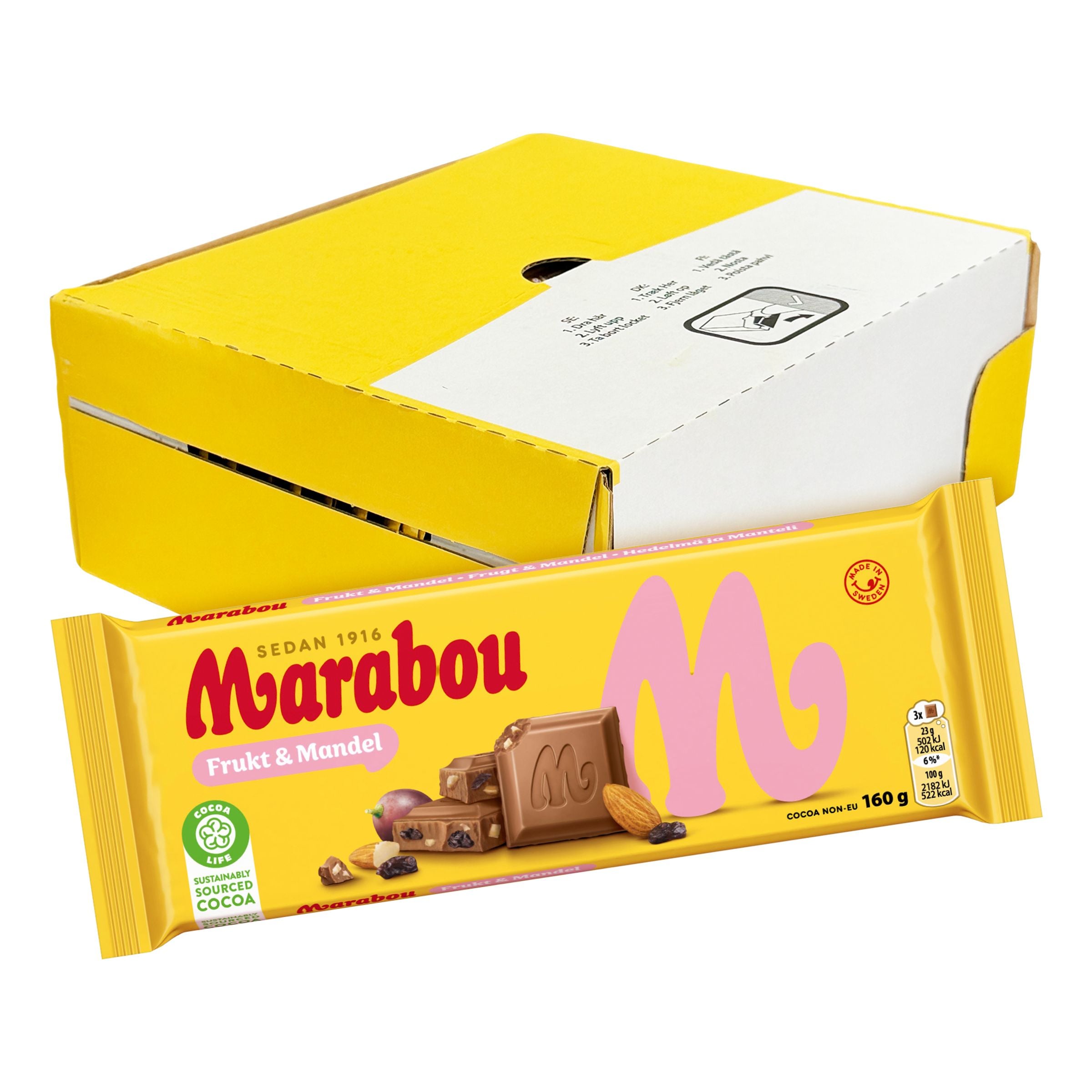 Marabou Frukt & Mandel Chokladkakor Storpack - 15 x 160 g
