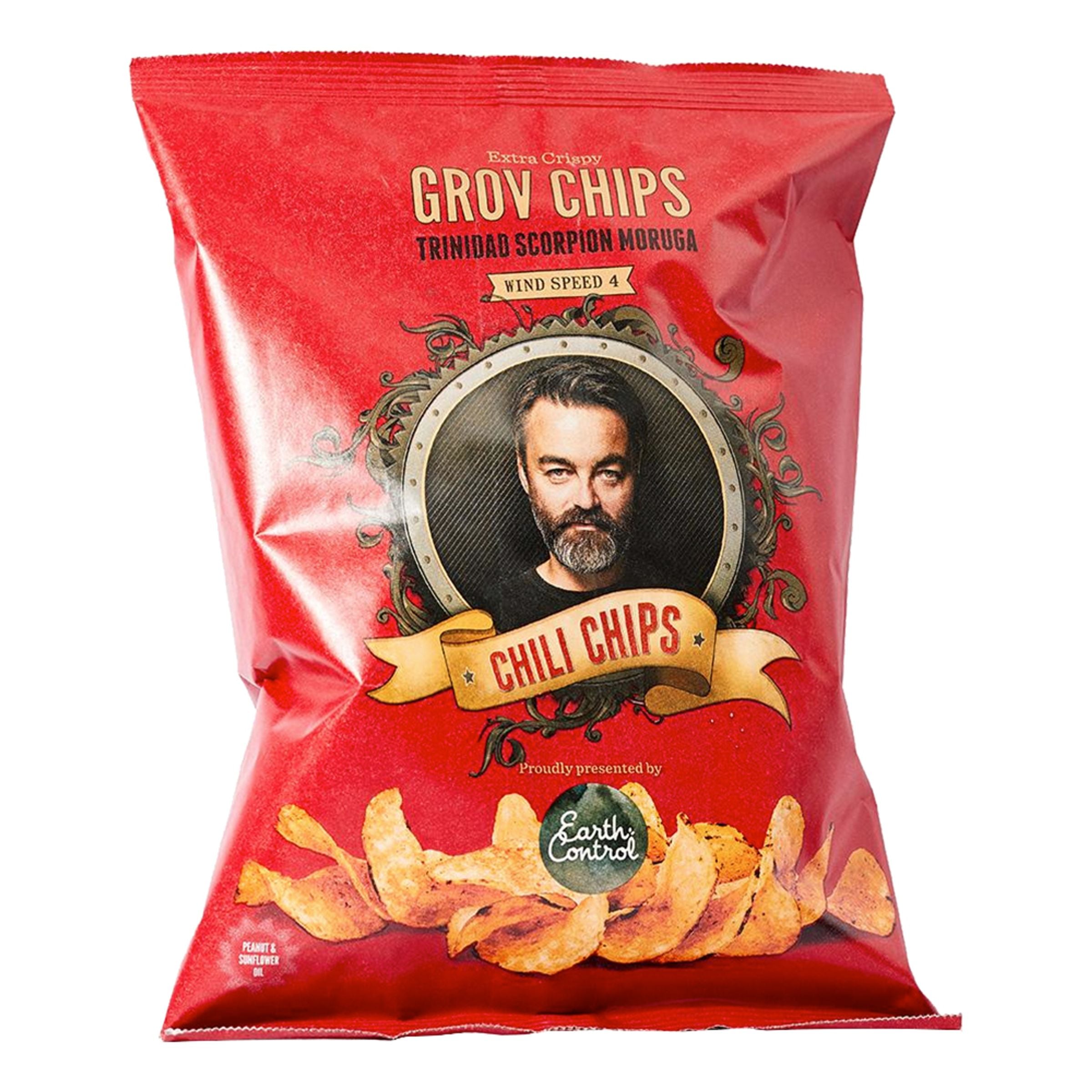 Chili Klaus Chips - Vindstyrka 4 x 150 g
