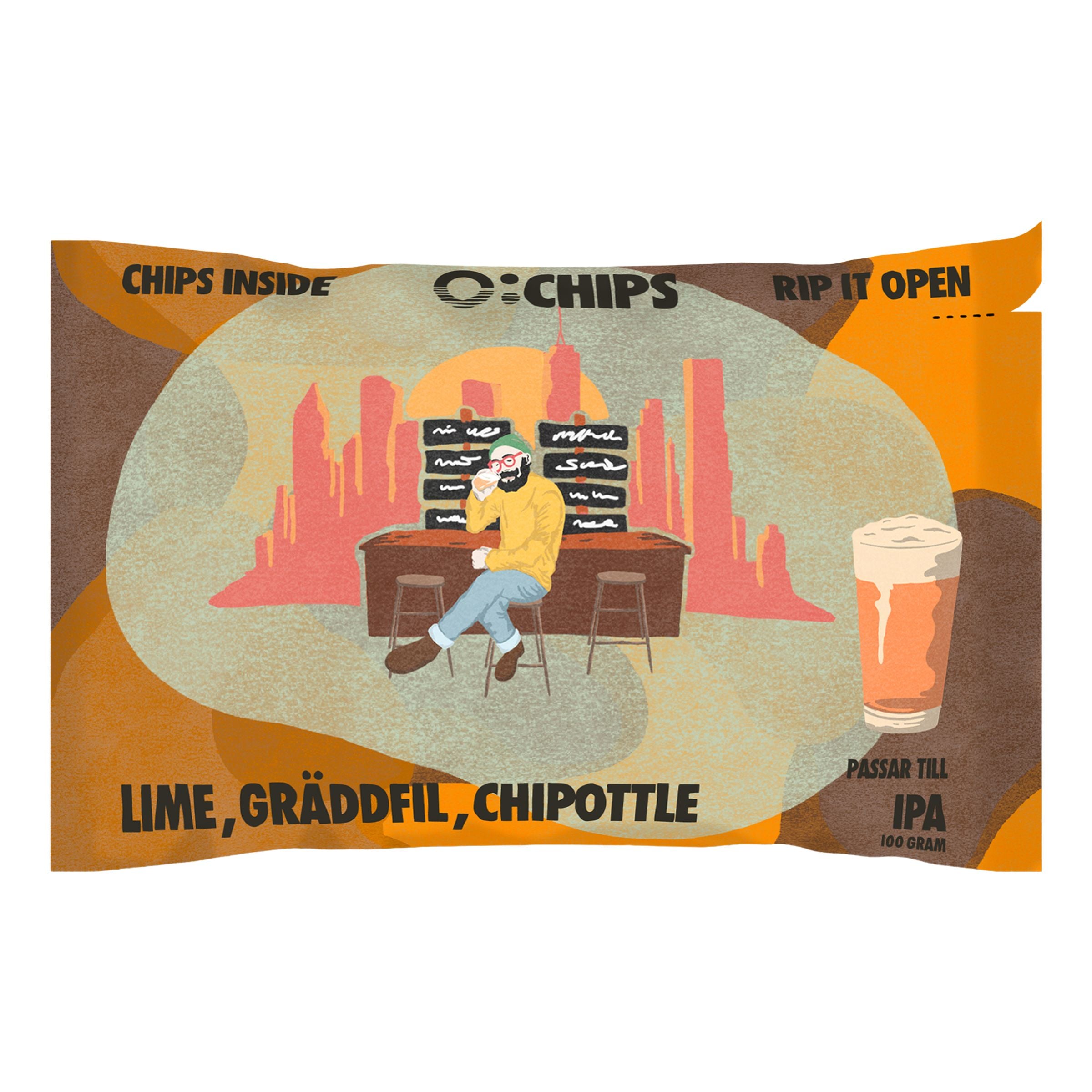 Ö-Chips IPA Lime Gräddfil Chipotle - 100 gram
