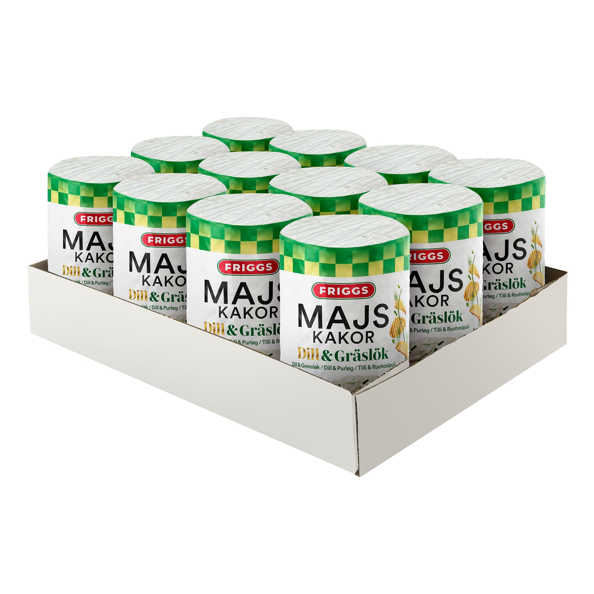 Friggs Majskakor Dill & Gräslök Storpack - 12 x 125 g