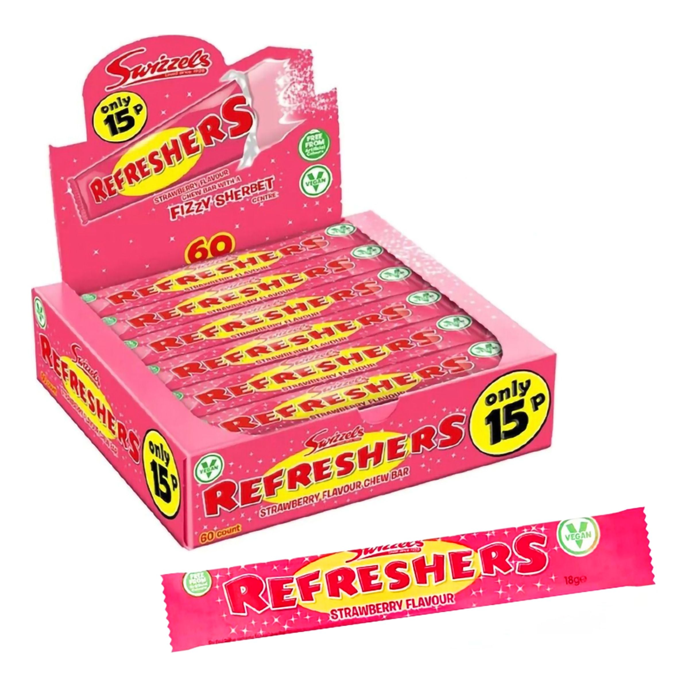 Refreshers Jordgubb Storpack - 60 x 18 g