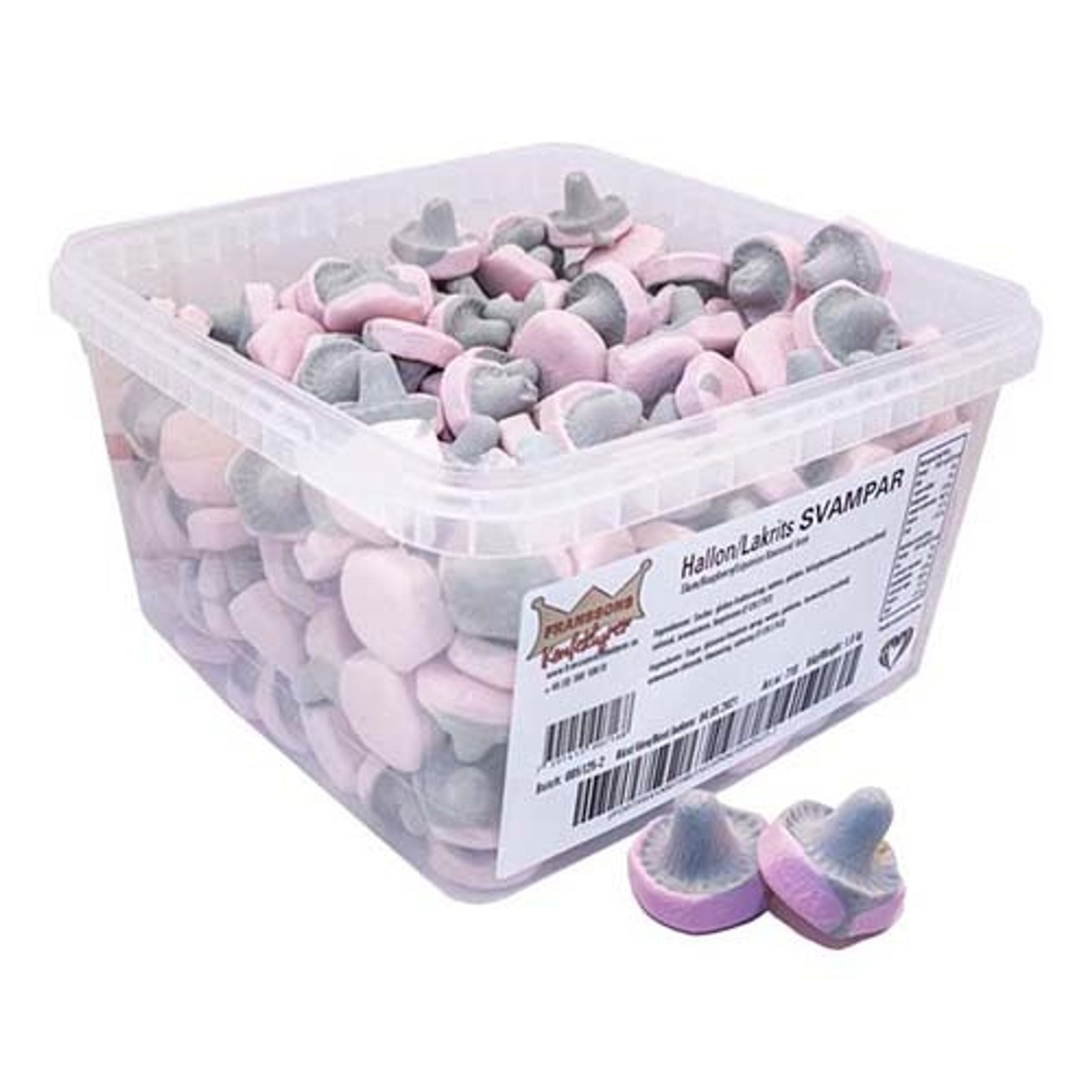 Franssons Hallon Lakrits Svamp Lösvikt i Burk - 1 kg