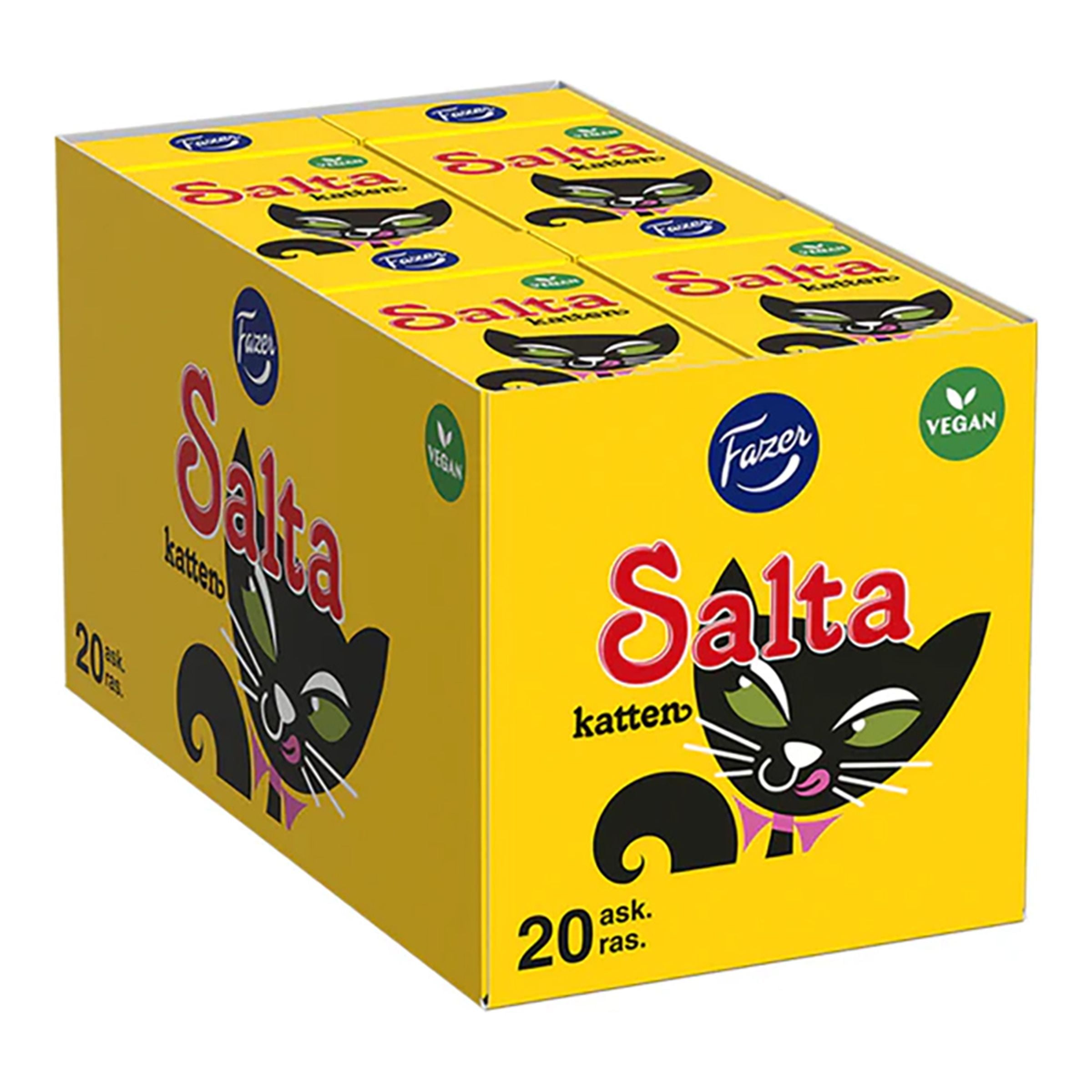 Fazer Salta Katten Tablettask Storpack - 20 x 38 g