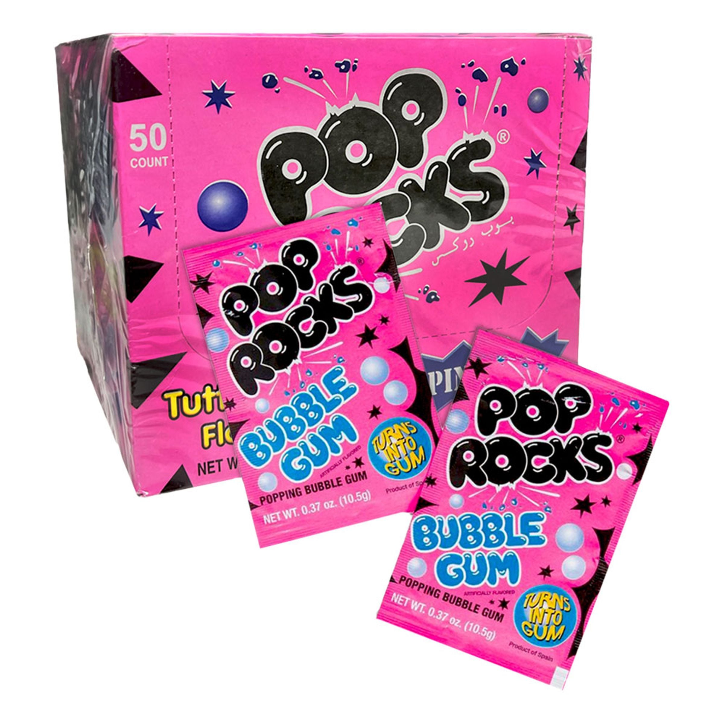 Pop Rocks Bubble Gum Storpack - 50 x 5 g
