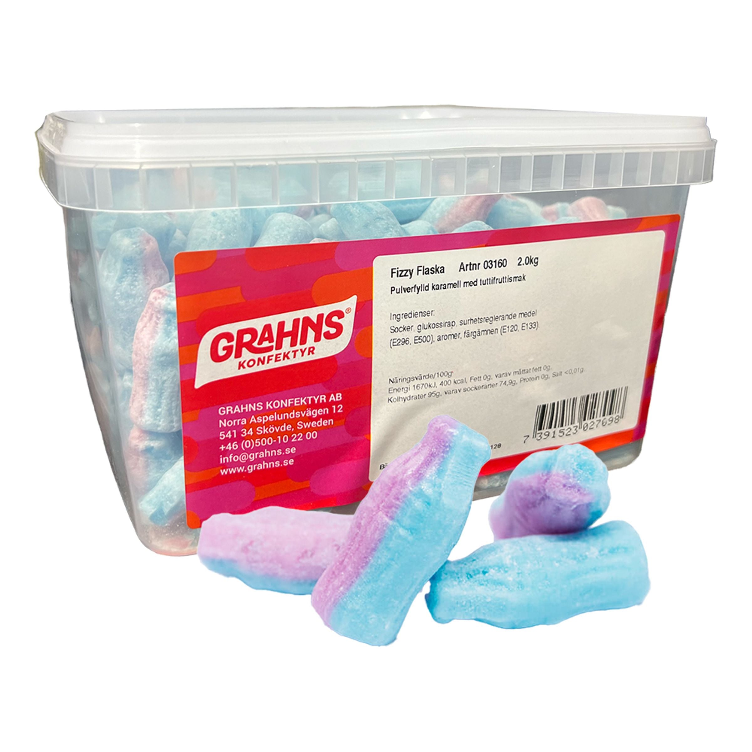 Grahns Fizzyflaska Godis Storpack - 2 kg