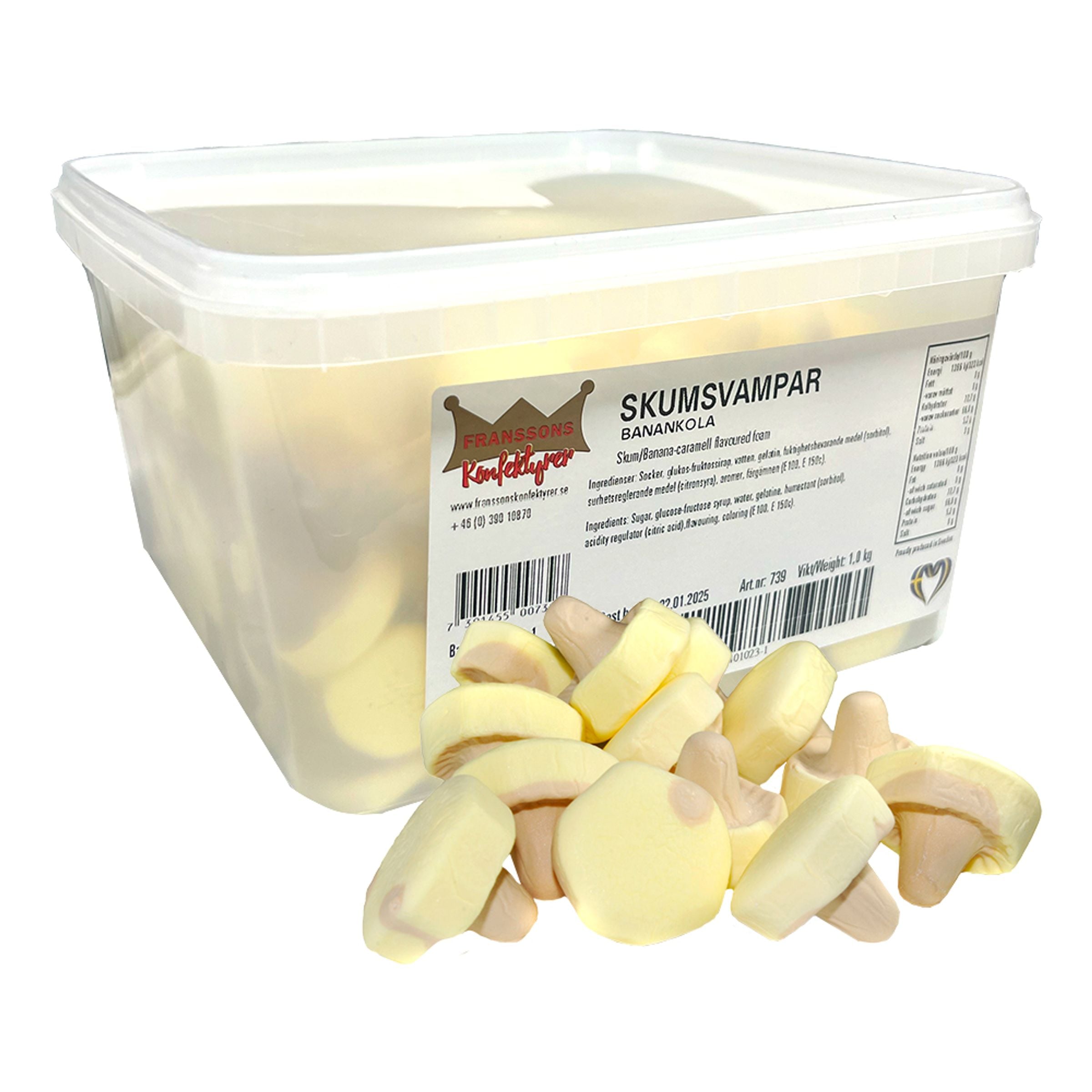 Franssons Skumsvampar Banankola Storpack - 1 kg