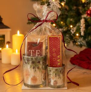 Presentset God Jul i cellofan